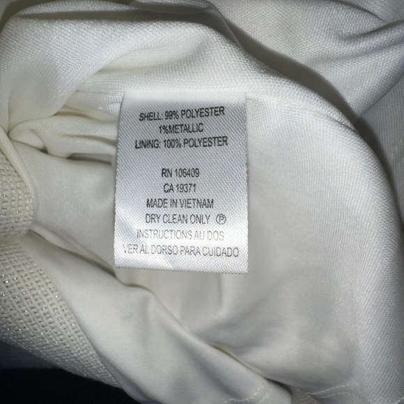 TAHARI ASL Women’s Metallic Sheath Sleeveless Ivory Dress ~ Size 6 ~ NWT - Picture 8 of 9